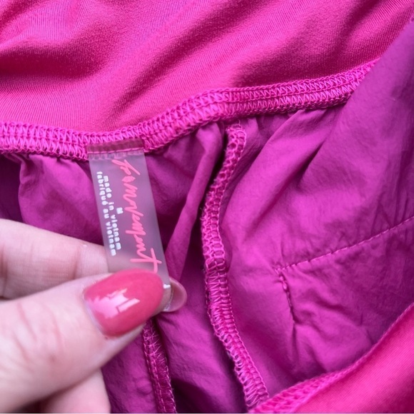 Free People Movement Pep in Your Step athletic shorts size Medium Pink Green - Picture 7 of 10